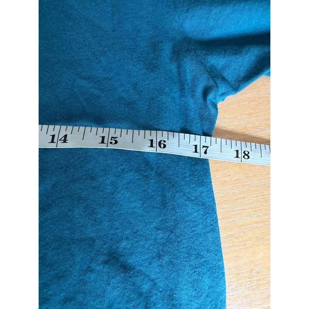 The North Face Mens Teal Blue Hiking Polar Bear Graphic T-Shirt Slim Fit Small